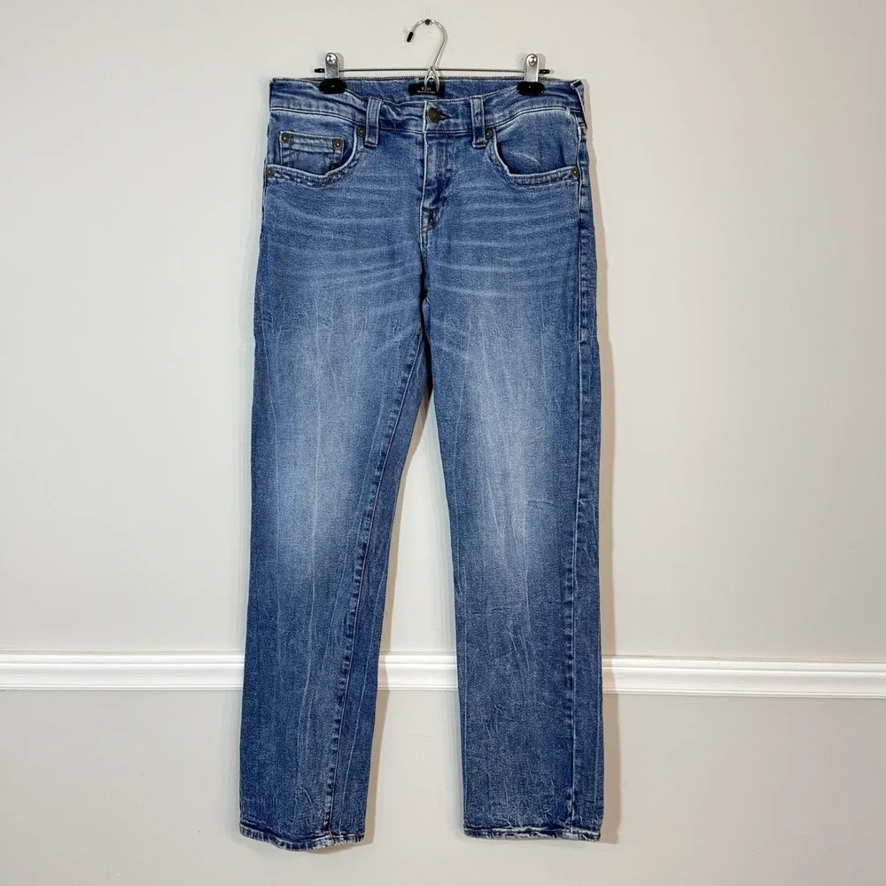 True Religion Ricky‎ Relaxed Straight Jeans Mens 32x33 Blue Stretch USA *Flaw*